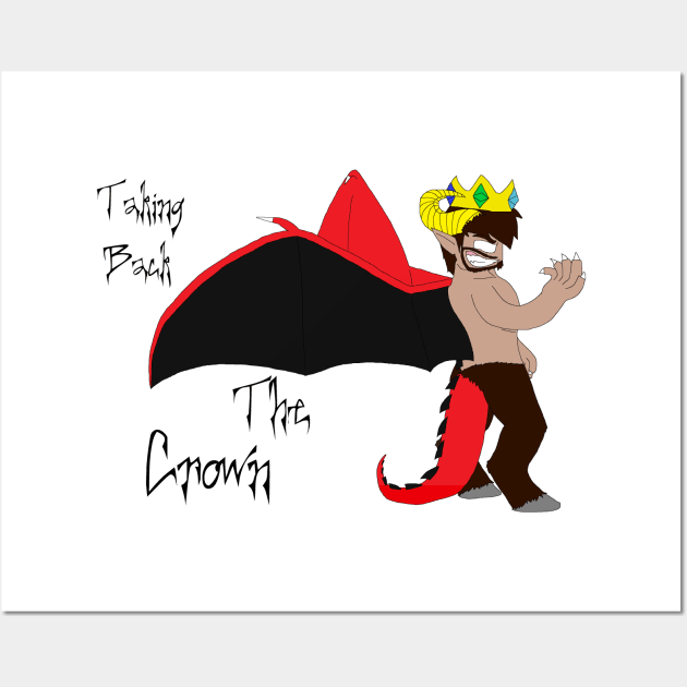Official HerobrineSings Taking Back the Crown Design Wall Art by HuskyWerewolf
